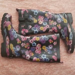 Floral Designed Rain Boots